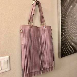 Leather Fringe Shoulder/Hand Bag